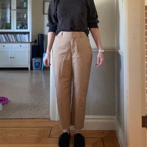 Aritzia TNA high waist wide leg chinos.
